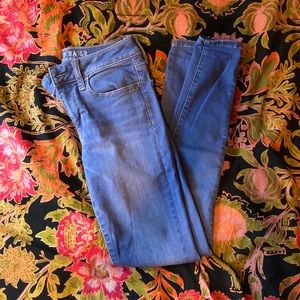 Super super stretch jeans. Pale blue wash. Size 2